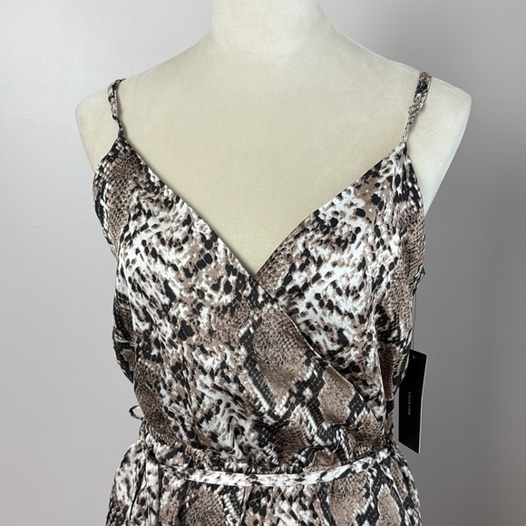 Lulus Jasper Beige Snake Print Surplice Jumpsuit Size M - Picture 12 of 16